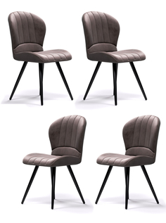 Комплект стульев (4 шт.), СтолБери, Brice, искусственная кожа тёмный мокко