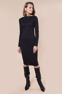 Платье женское Vilatte D42.196 черное 54