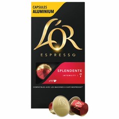 Кофе в алюминиевых капсулах LOR Espresso Splendente для кофемашин Nespresso, 10шт*52г,