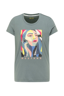 Футболка женская Mustang 1010740 зеленая S