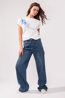 Футболка женская Vilatte D49.714 белая 48