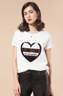 Футболка женская Vilatte D49.715 белая 56