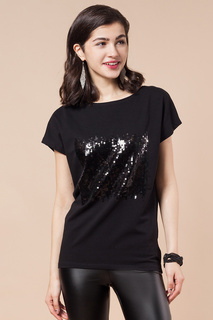 Футболка женская Vilatte D49.714 черная 44