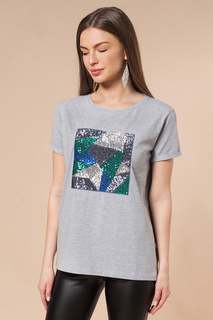 Футболка женская Vilatte D49.715 серая 46