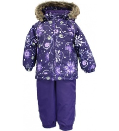 Комплект куртка + полукомбинезон для девочек Huppa цв. фиолетовый р-р. 104