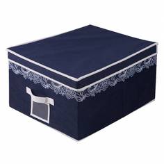 Короб для хранения "Кружево", Д400 Ш300 В250, индиговый, UC-96 Handy Home