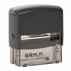 Готовый штамп GRM 116000045, 6-строчный, оттиск 59х23 мм, без рамки, синий
