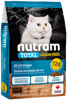 Сухой корм для кошек Nutram Total T24, лосось, форель, 1.13кг