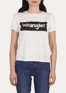 Футболка женская Wrangler BOX LOGO TEE OFF WHITE белая L