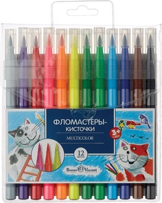 Фломастеры-кисточки Bruno Visconti Multicolor 12 цветов