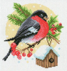 Канва с рисунком Матренин посад Снегирь 24*35см (28*37см) 1730-1