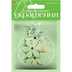 Декор из дерева, крашеный, набор № 1 Цветочки , 3 вида Альт 2-363/01