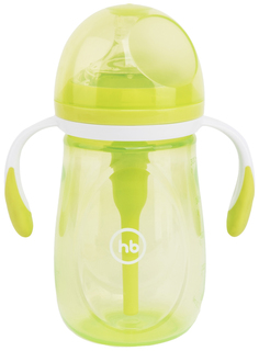 Бутылочка антиколиковая с силиконовой соской Happy Baby с ручками цвет: olive 300 мл