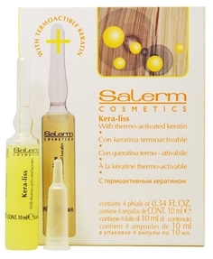 Лосьон Salerm Cosmetics Kera Liss с Восстанавливающим Кератином, 4*10 мл