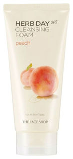 Пенка для умывания The Face Shop HERB DAY 365 Foaming Cleanser Peach 170 мл