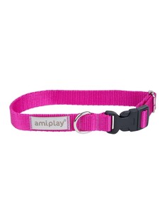 Ошейник для собак регулируемый AmiPlay Samba S, 20-35/1.5 см, розовый