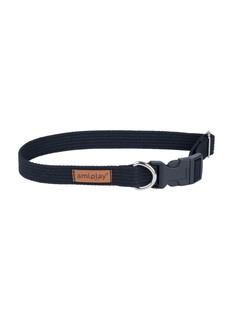 Ошейник для собак регулируемый AmiPlay Cotton L 40-60/2,5 см, черный