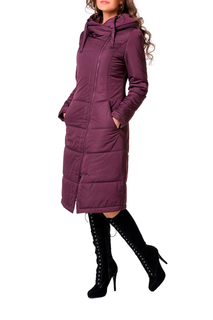 Утепленное пальто женское DizzyWay 19412 ежевика 42