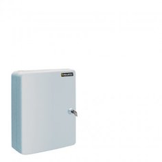 Шкафчик (Ключница) на 20 ключей BRAUBERG, 200х160х80 мм, с замком, +20 брелоков, серый