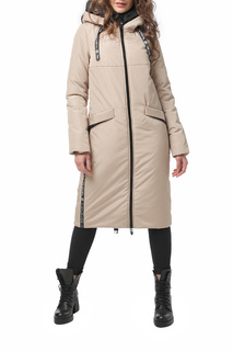 Утепленное пальто женское DizzyWay 20305 бежевое 54
