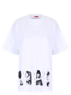 Футболка хлопковая с принтом Naumi