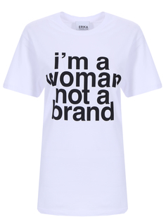 Футболка хлопковая с принтом Erika Cavallini