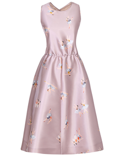 Платье с принтом Rochas