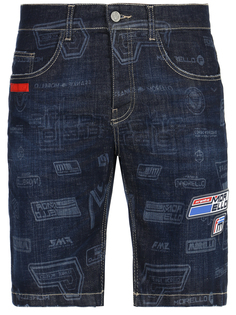 Шорты джинсовые с принтом Frankie Morello