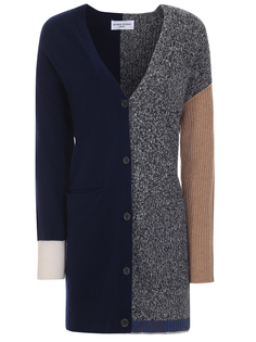 Шерстяной кардиган колор блок Sonia Rykiel