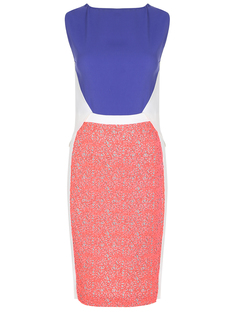 Платье комбинированное Roland Mouret