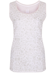 Топ льняной с принтом 120% Lino