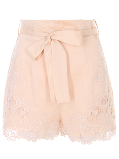 Шорты хлопковые с шитьем Zimmermann