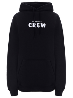 Худи хлопковое с принтом Balenciaga