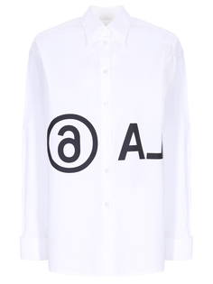 Рубашка хлопковая с принтом MM6