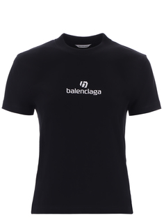 Футболка хлопковая с логотипом Balenciaga