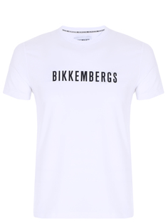 Футболка хлопковая с принтом Dirk Bikkembergs