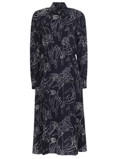 Платье с принтом Victoria Beckham