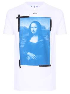 Футболка хлопковая с принтом Off White