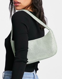 Зеленая сумка на плечо со стразами в стиле 90-х ASOS DESIGN-Зеленый цвет