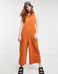 Комбинезон рыжего цвета без рукавов ASOS DESIGN-Красный