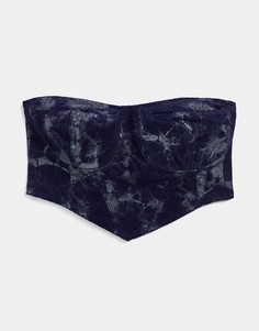 Кроп-топ в виде корсета с принтом тай-дай от комплекта Missguided-Многоцветный