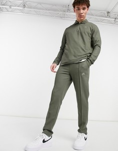 Джоггеры цвета хаки из фактурного трикотажа от комплекта Jack & Jones Premium-Зеленый цвет