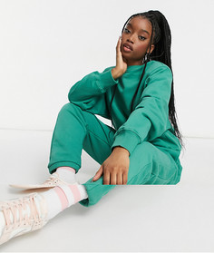 Зеленый спортивный костюм в стиле oversized из свитшота с подплечниками и джоггеров ASOS DESIGN Hourglass-Зеленый цвет