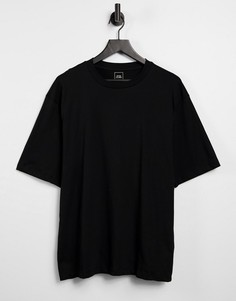 Черная свободная футболка River Island-Черный цвет