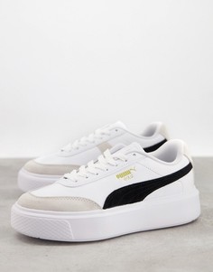 Черно-белые кроссовки Puma Oslo Maja Revive-Белый