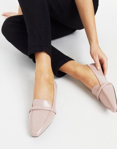 Бежевые балетки-лоферы ASOS DESIGN Lorna-Бежевый