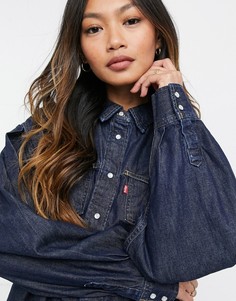 Темно-синяя свободная рубашка в стиле вестерн Levis-Голубой Levis®