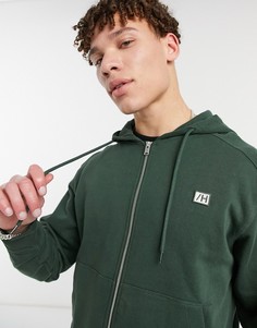 Свитшот на молнии с капюшоном Selected Homme Corey-Зеленый цвет