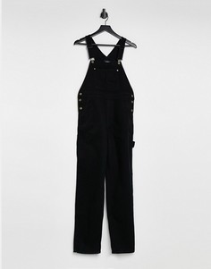 Черный выбеленный джинсовый комбинезон из органического хлопка Monki Ciara-Черный цвет