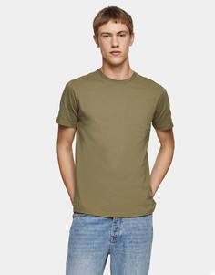 Зеленая классическая футболка Topman-Зеленый цвет